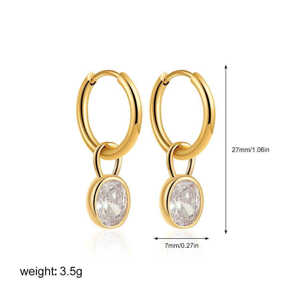 Elara™ | Vintage Gold Runde Kristallohrringe