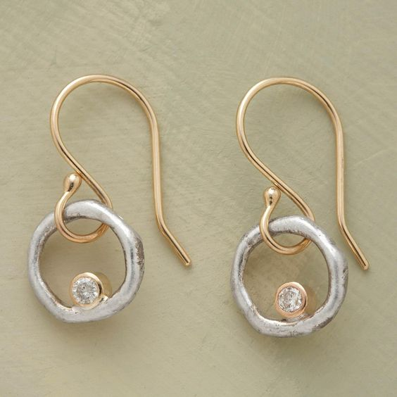 Aurielle™ | Vintage Gold- und Silber-Zirkonia-Ohrringe