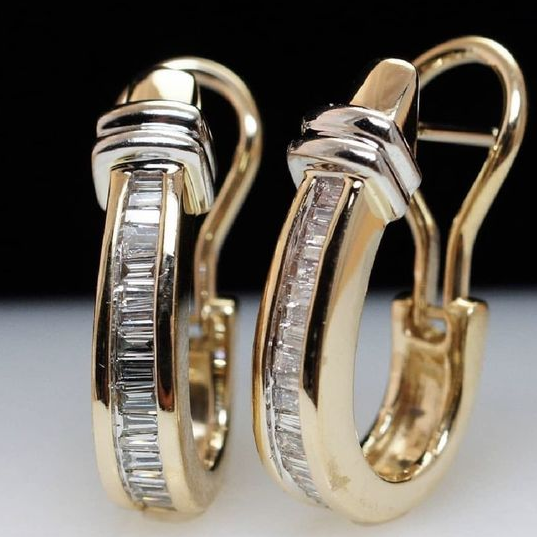 Isolde™ | Vintage-Gold mit Kristallen besetzte Ohrringe