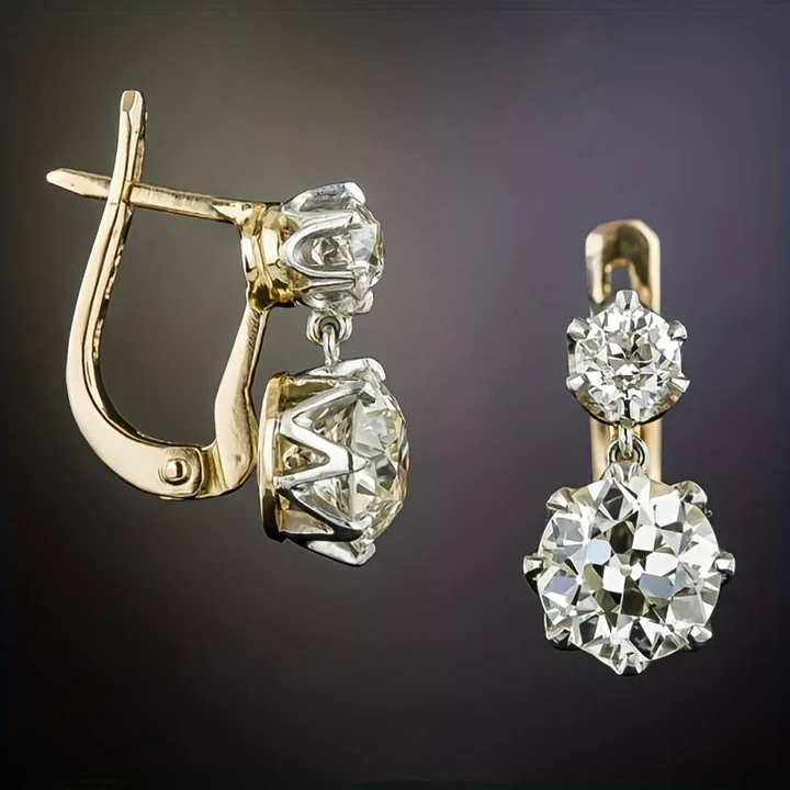Marcelline™ | Vintage-Gold Zirkonia Ohrringe