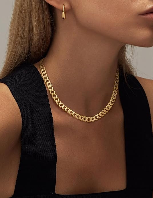 Cavaro™ | Gold-Kettenhalskette im Chunky Cuban Link Stil