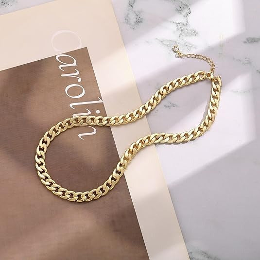 Cavaro™ | Gold-Kettenhalskette im Chunky Cuban Link Stil