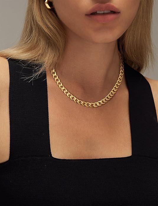 Cavaro™ | Gold-Kettenhalskette im Chunky Cuban Link Stil